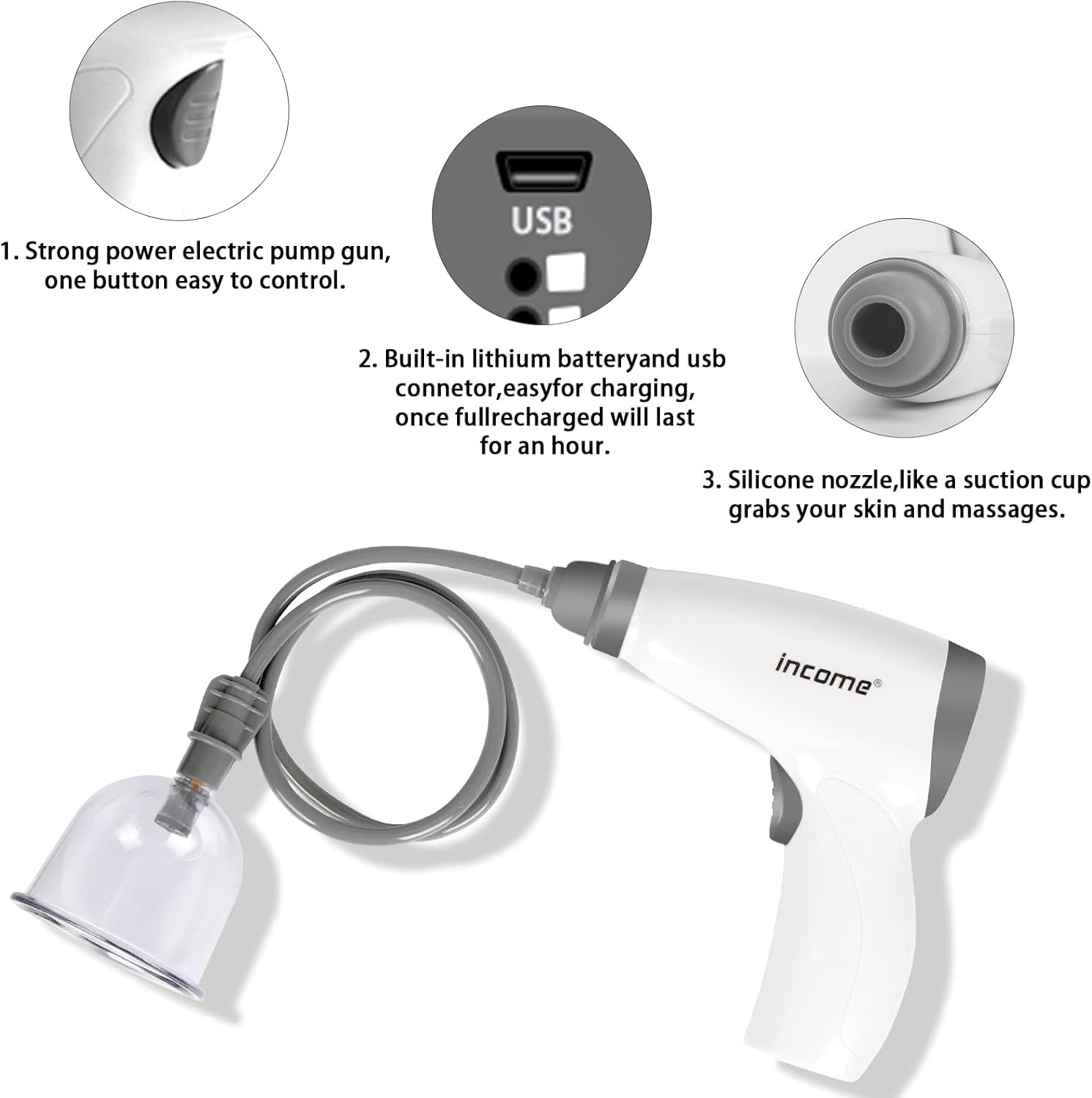 Electric Cupping Therapy Set, Portable Chinese Cupping Therapy Machine with Pump, Electric Body Massage Scraping Care Device Kit with 4 Vacuum Suction Cups for Homeuse
