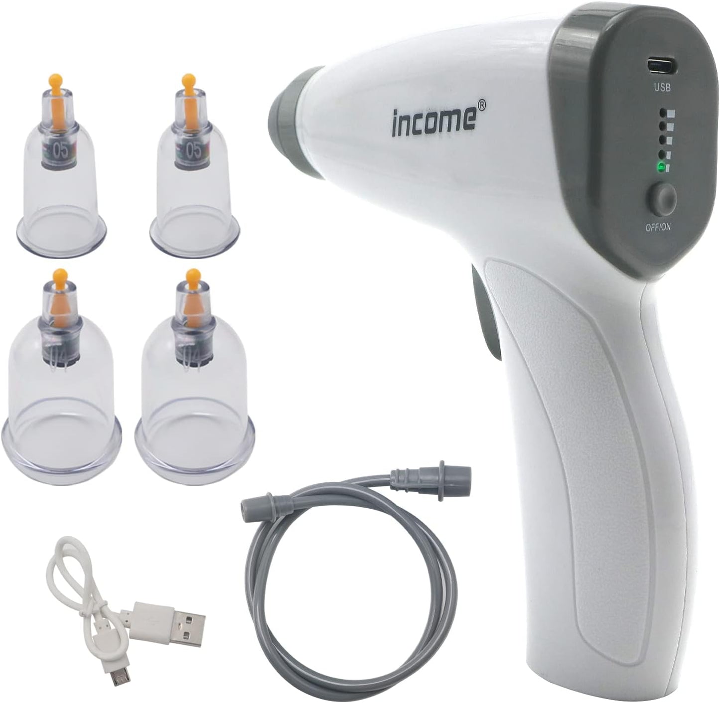 Electric Cupping Therapy Set, Portable Chinese Cupping Therapy Machine with Pump, Electric Body Massage Scraping Care Device Kit with 4 Vacuum Suction Cups for Homeuse