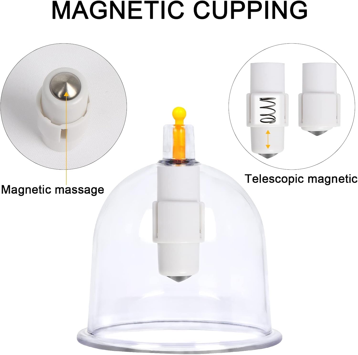 Electric Cupping Therapy Set, Portable Chinese Cupping Therapy Machine with Pump, Electric Body Massage Scraping Care Device Kit with 4 Vacuum Suction Cups for Homeuse